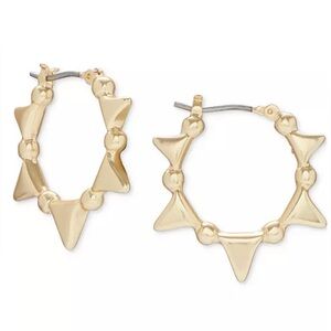 Lucky Brand NWT Spike Gold Hoop Earrings